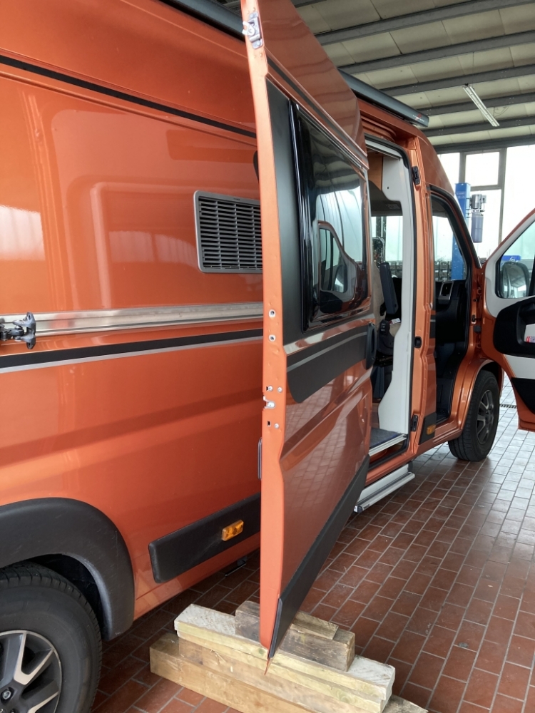 Vorbereitung für den Einbau.