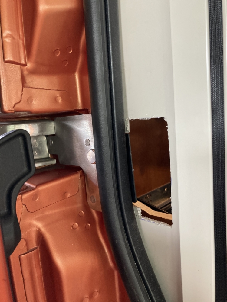 Ausschnitt im Rahmen des Fliegengitters.