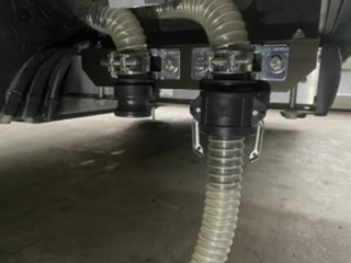 Grauwasserablauf mit Camlock-Anschluss